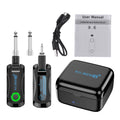 2.4G Wireless Guitar System Rechargeable Portable Transmitter Receiver Set with Charging Compartment Audio System 4 Channel
